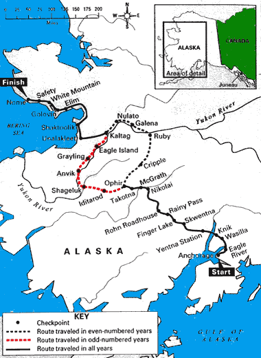 Iditarod Course Map